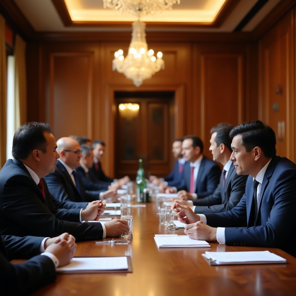 Reunión con inversionistas internacionales